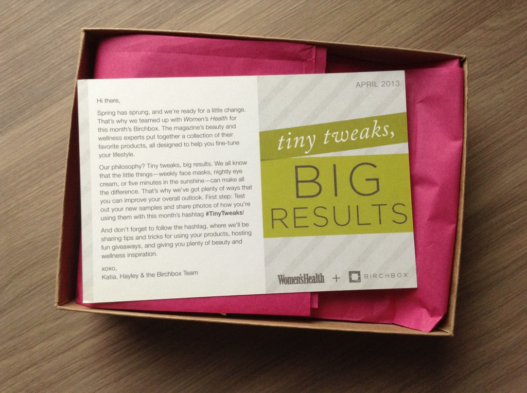 Birchbox Review April 2013 Monthly Beauty Sample Boxes My