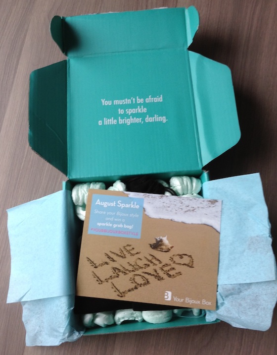 Your Bijoux Box Jewelry Subscription Box Review August 2014 My