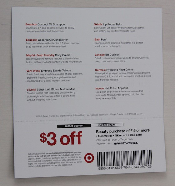 Target cosmetics coupons