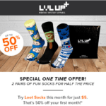 50% Off Loot Crate Level Up Socks or FREE Pikachu Beanie!
