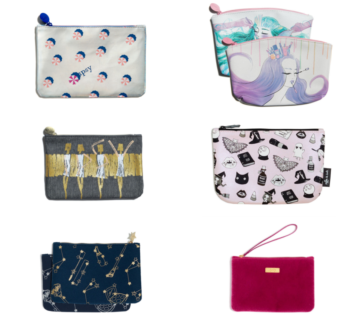 Subscriber Survey What S Your Favorite Ipsy Glam Bag Design My Ipsy July Dec 2017