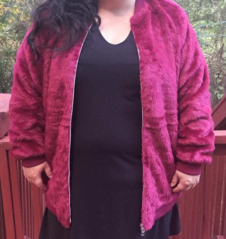 JustFab October 2017 Pink Faux Fur Jacket