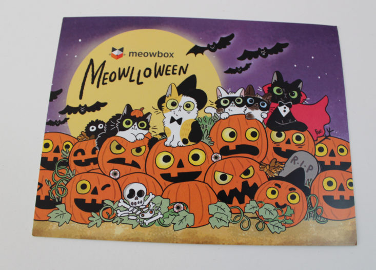 Meowbox October 2017 Booklet Front