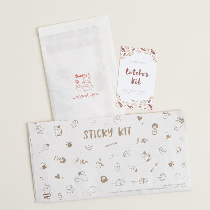 Sticky Kit Stickers envelope opened October 2017