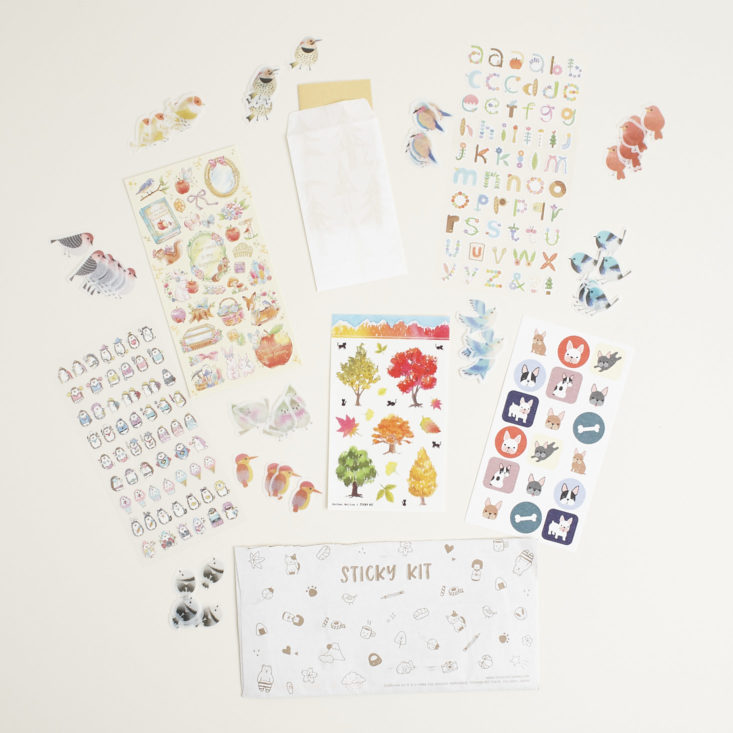 Contents of Sticky Kit Stickers October 2017