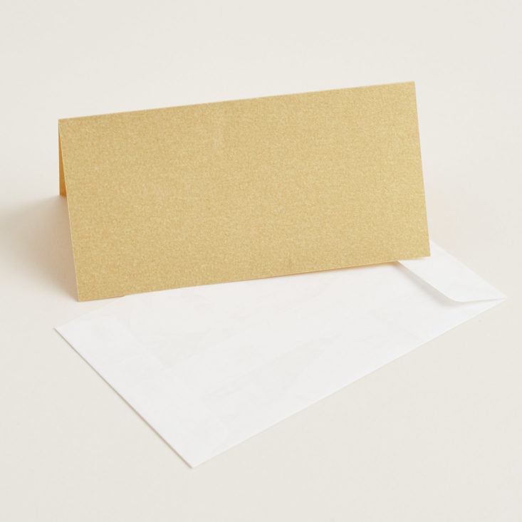 Velum Tree envelope with gold stationery