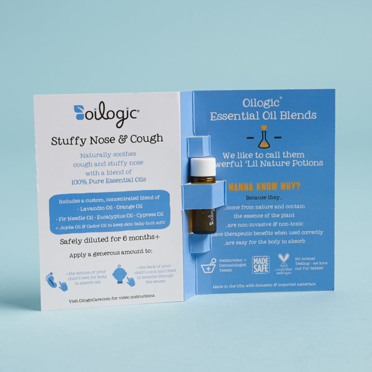 Target Baby Box October 2017 - Oilogic Cough Blend Sample