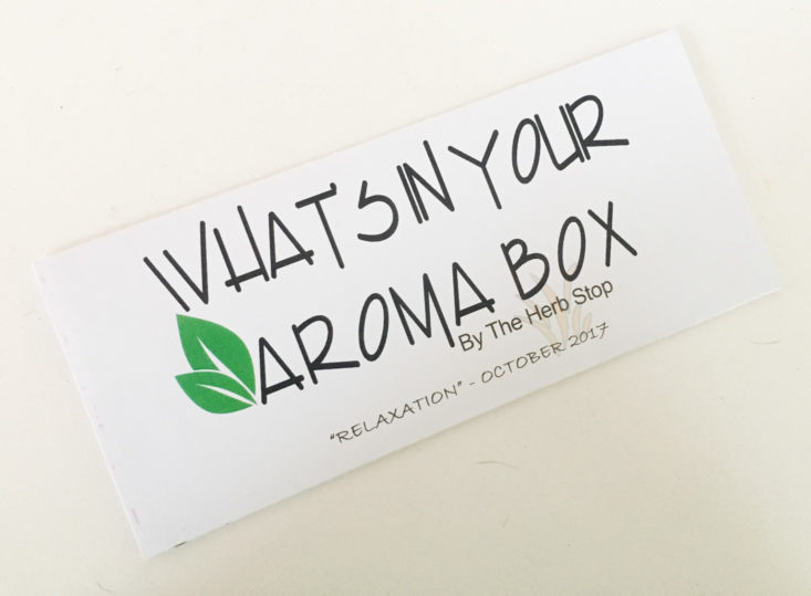 aroma box by herb stop relaxation october 2017