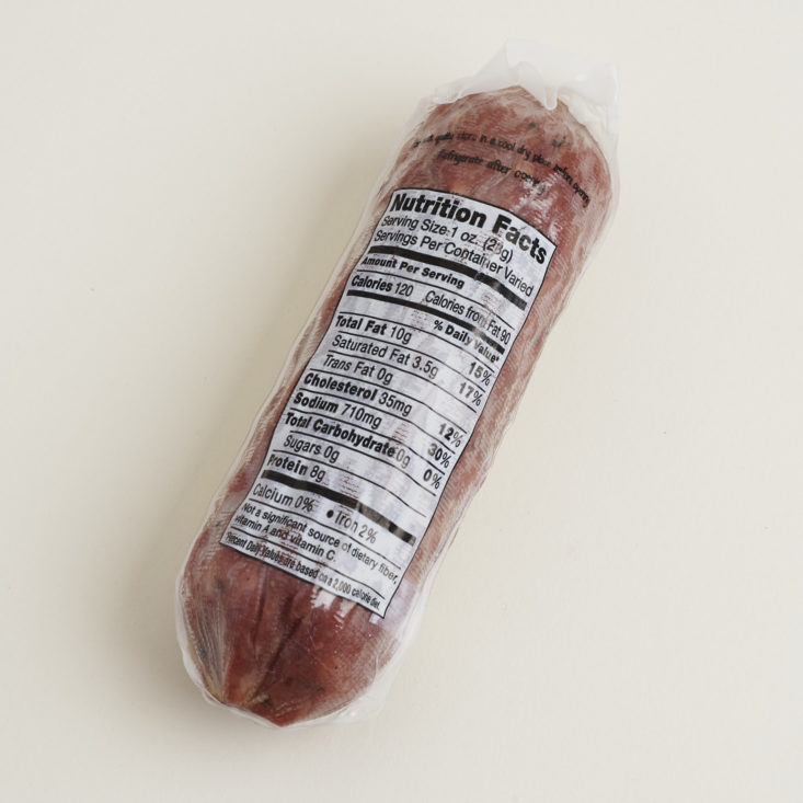 Nutritional Facts for Cacciatore Salami from Parma Sausage