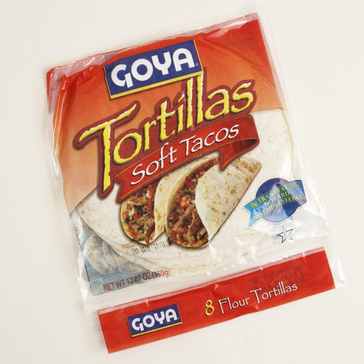 Goya soft flour tortillas in package