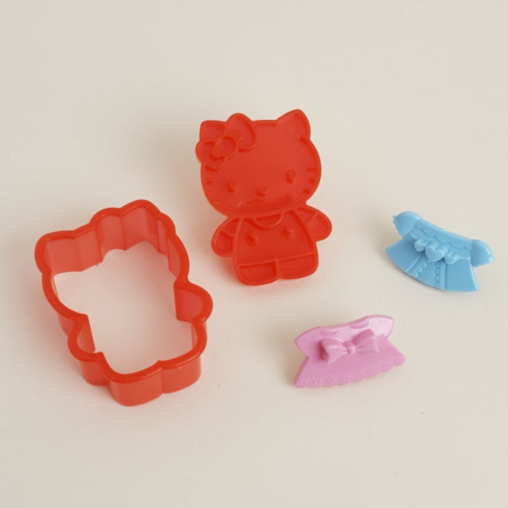 pieces of hello kitty sandwich mold