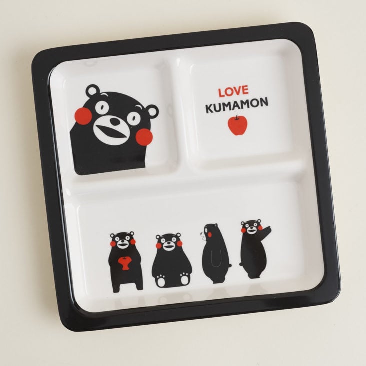 overhead view of kumamon divided plate