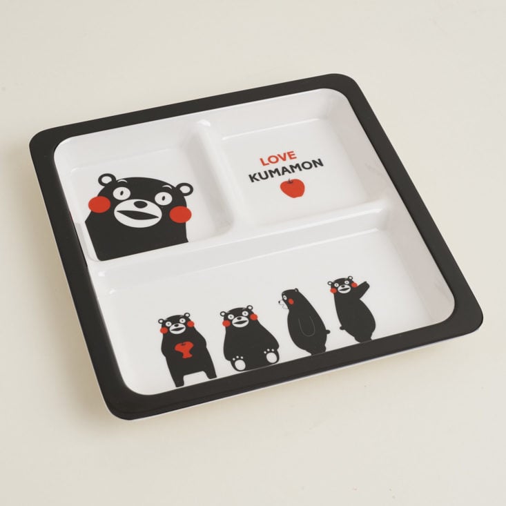 3/4 view of kumamon divided plate