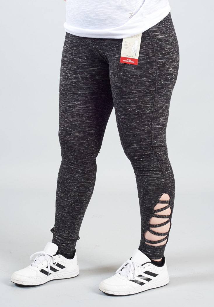 gray leggings with strappy ankle details from ellie november 2017