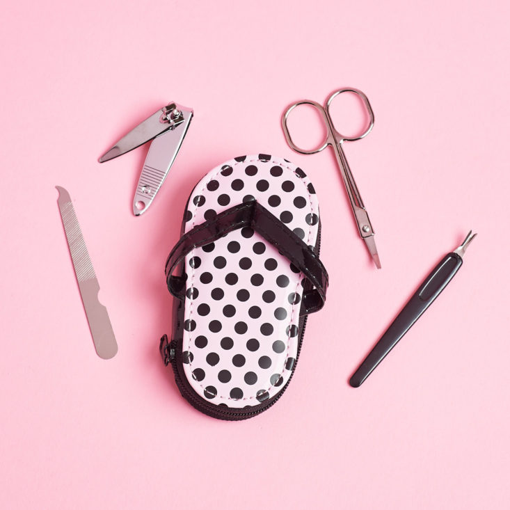 flip flip shaped manicure case and contents