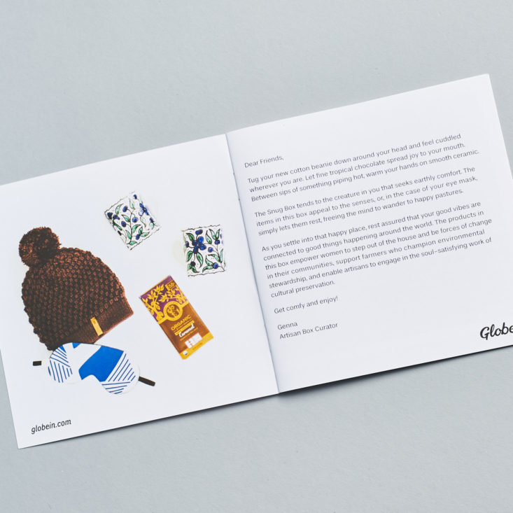 globe in snug box information booklet