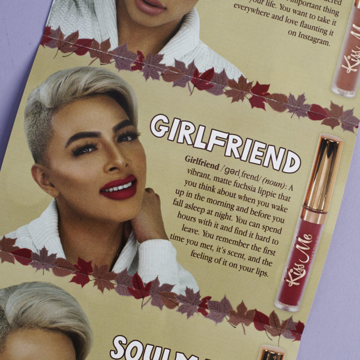 Girlfriend info card
