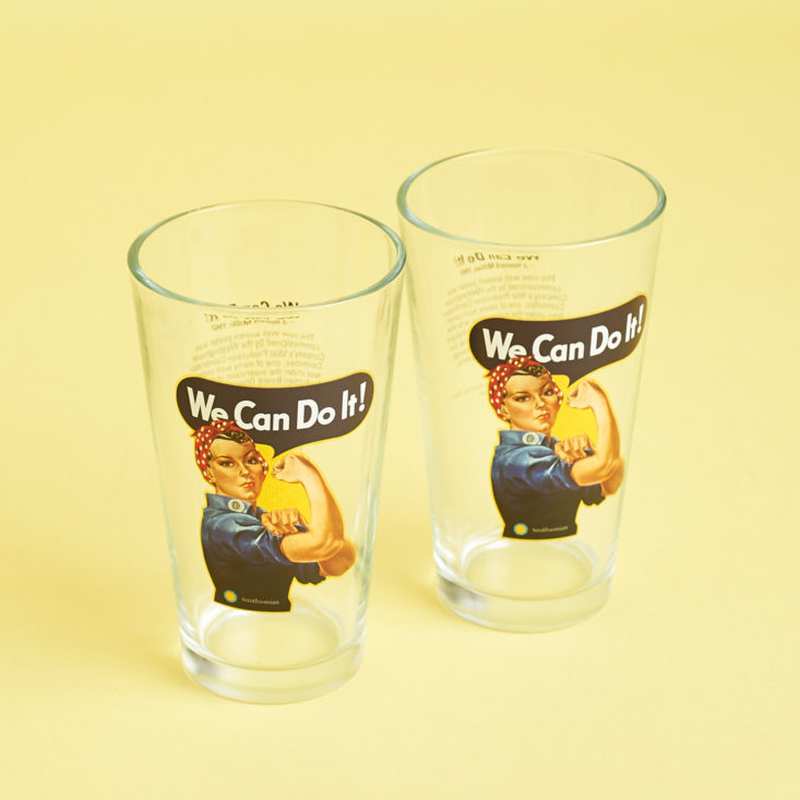 rosie the riveter glasses set