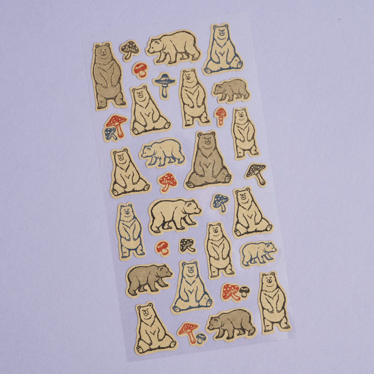 bear and mushroom stickers