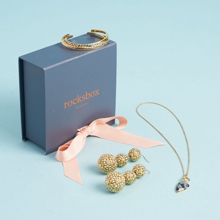 all items in the rocksbox october 2017 jewelry rental subscription box