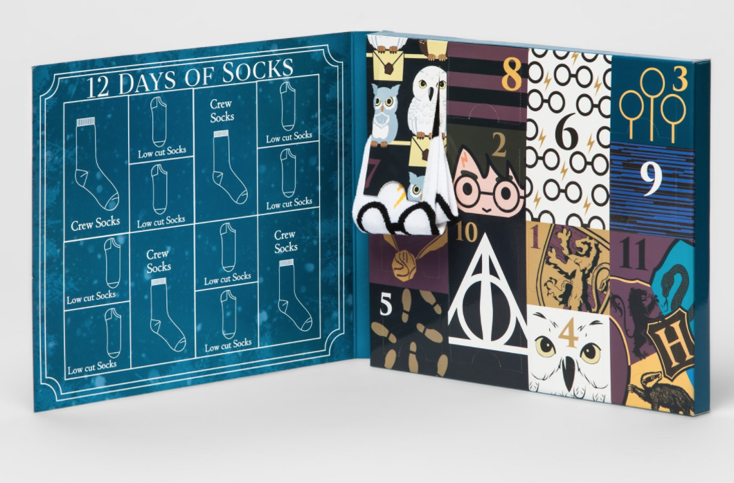 12 Days of Socks Harry Potter Women's Advent Calendar Open