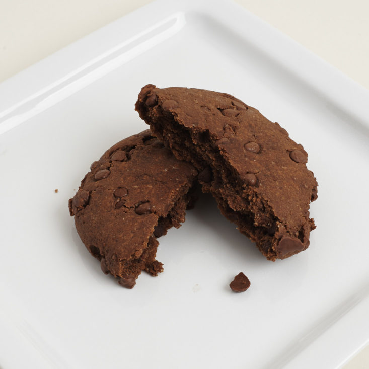 Munk Pack Double Dark Chocolate Protein Cookie on plate