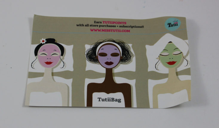 Tutiibag October 2017 Booklet Front