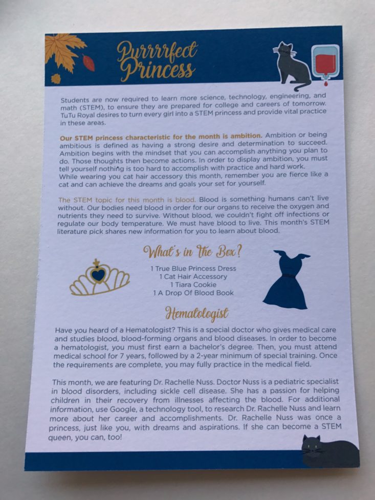 Tutu Royal Purrrrfect Princess October 2017 Booklet