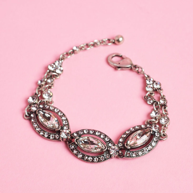 fancy silver holiday bracelet 