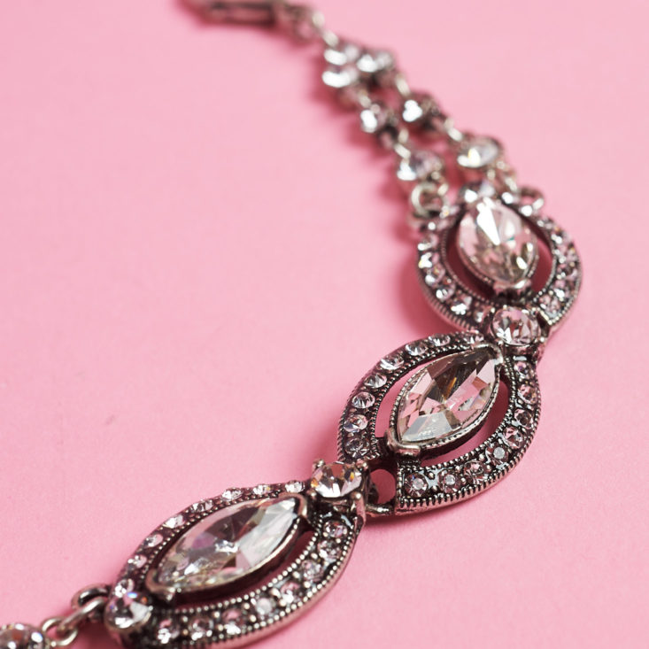 fancy silver holiday jewelry up close