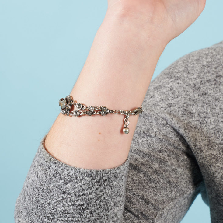 fancy silver holiday bracelet clasp