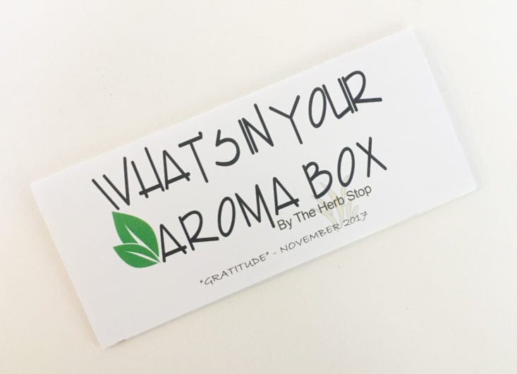 aroma box by herb stop gratitude november 2017