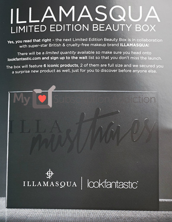 Illamasqua Look Fantastic Limited Edition Beauty Box Details