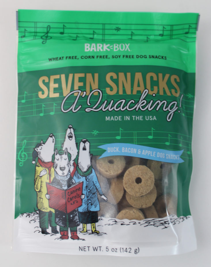 Seven Snacks a’Quacking duck, bacon, and apple treats
