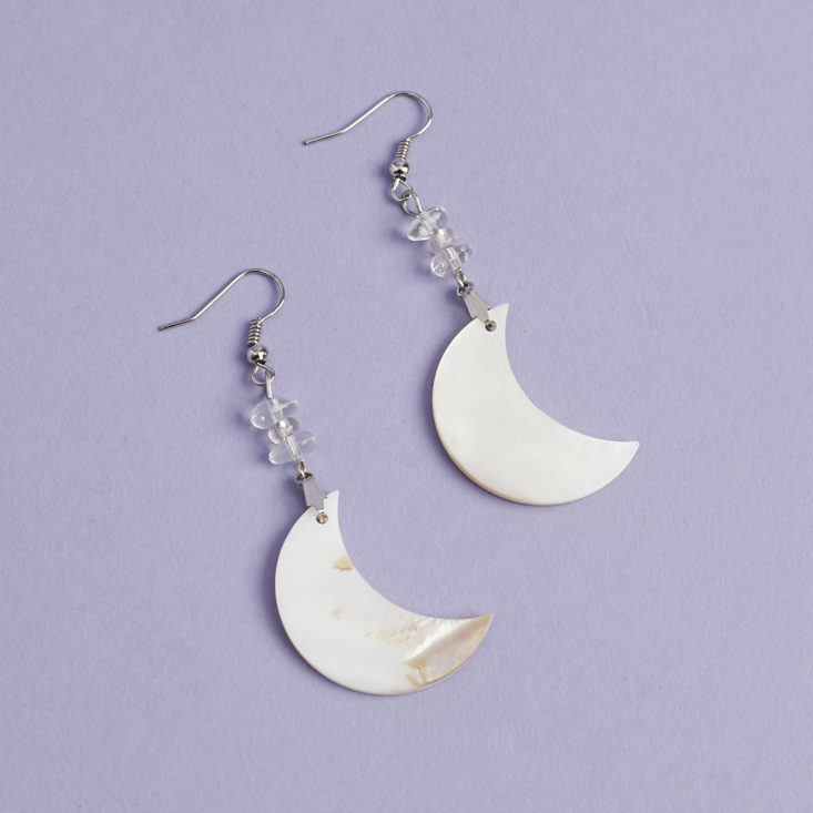 pearl crescent moon earrings
