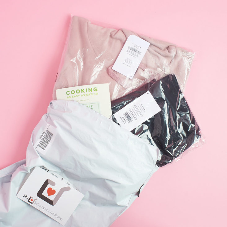 fabletics order coming out of packaging