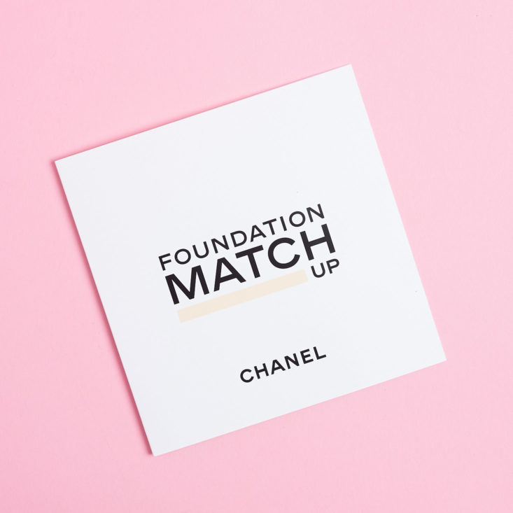 chanel promotional card