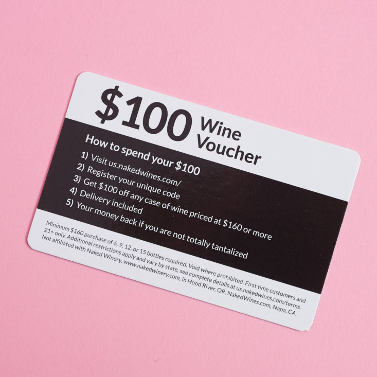 back of wine voucher coupon