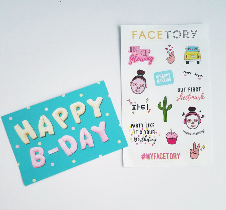 Facetory happy birthday marketing materials