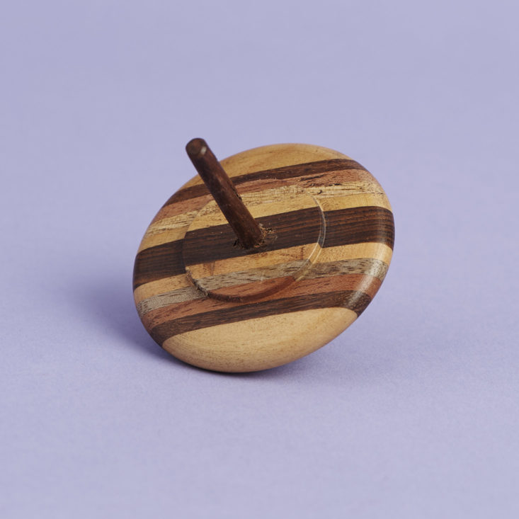 top of wooden spinning top