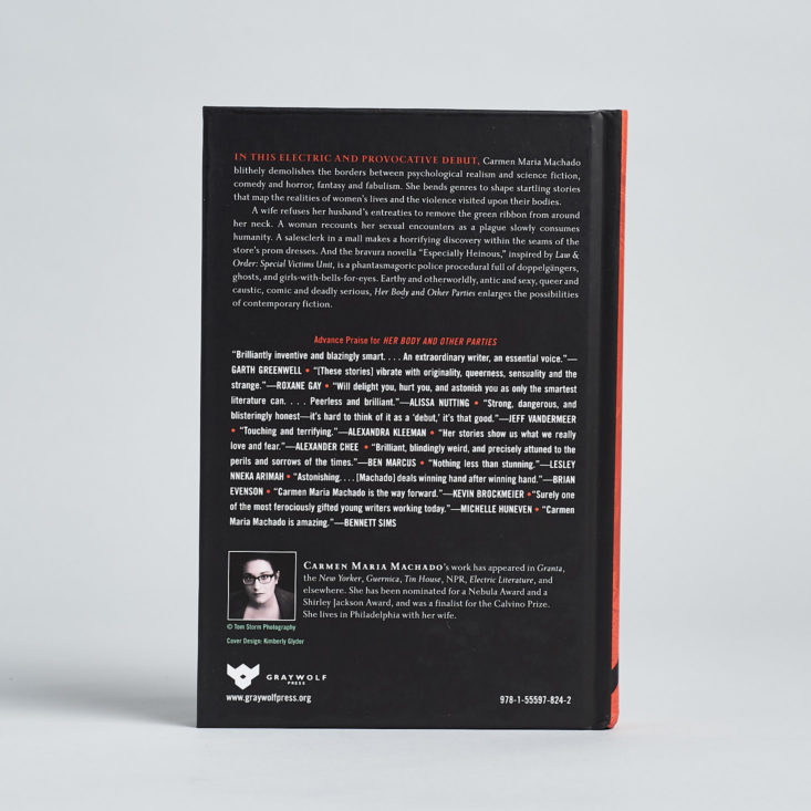 back cover of the hardcover her body and other parties 