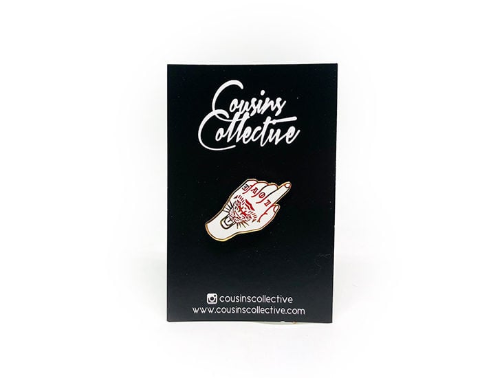 Cousins Collective Tiger Love Tattoo Enamel Pin