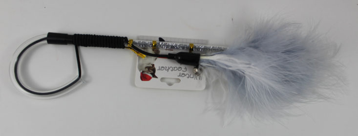 Silver Sparkles Holiday Feather Wand