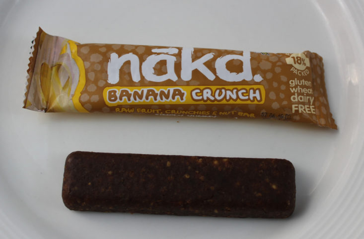 Nakd Banana Crunch bar and wrapper