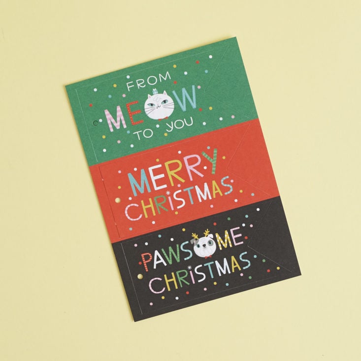 three holiday gift tags by allison black
