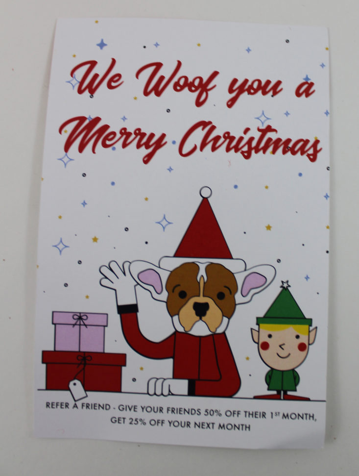 Pet Gift Box Dog December 2017 Booklet Front