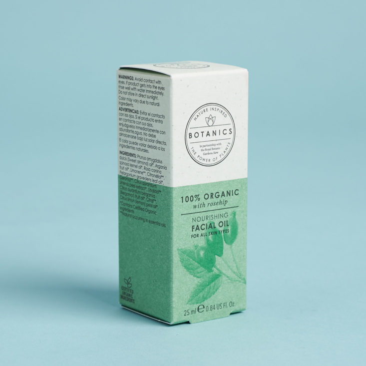 face oil in box