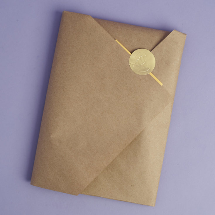 contents wrapped in kraft paper