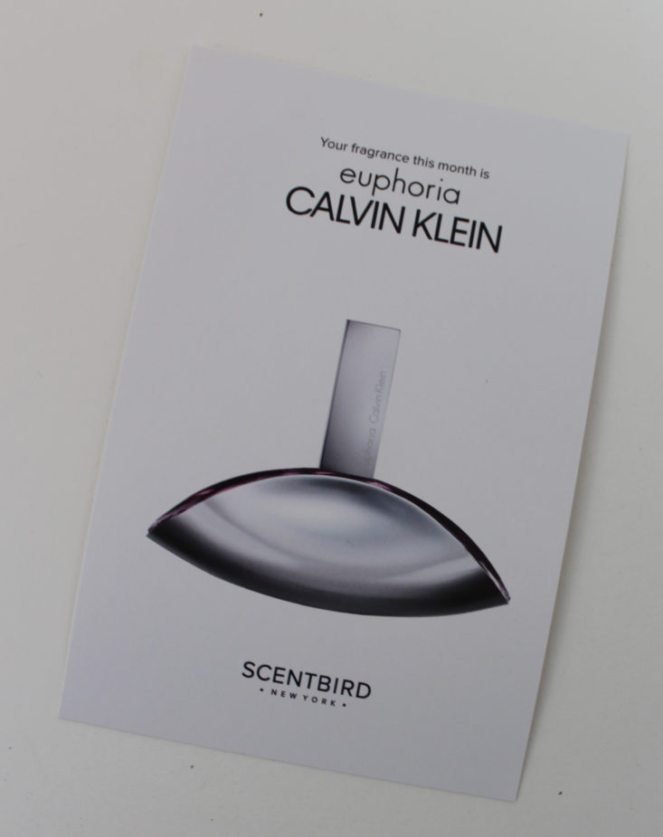 Scentbird December 2017 Booklet Front