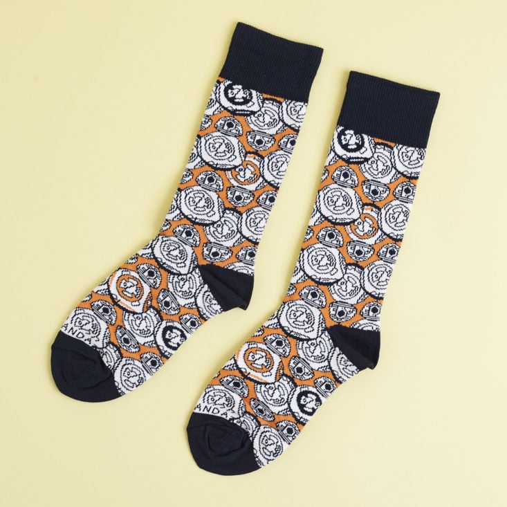 other side of BB-8 socks